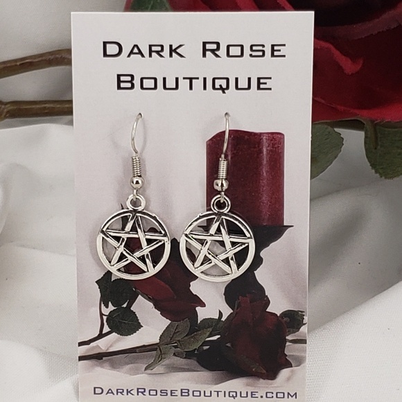 Dark Rose Boutique Jewelry - Pentagram Earrings Dark Rose Boutique Jewelry - Pentagram Earrings